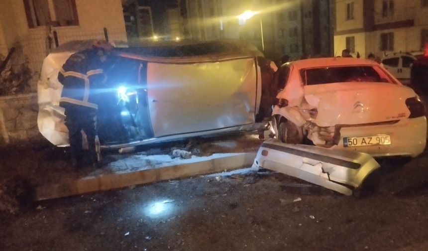 Nevşehir'de korkutan kaza ucuz atlatıldı