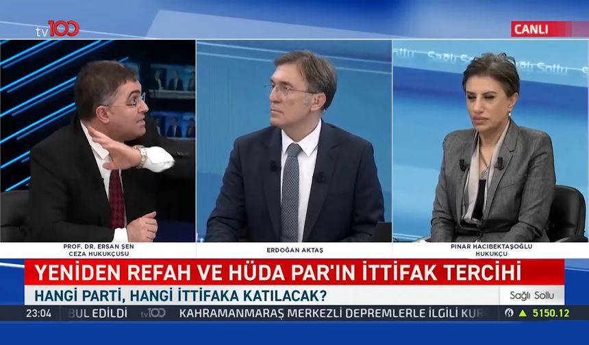 Nevşehirli ünlü hukuk profesörü Ersan Şen canlı yayında çıldırdı!