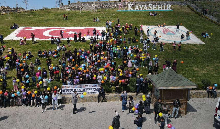 Nevşehir'de balonlar Yusuf Eren için uçtu