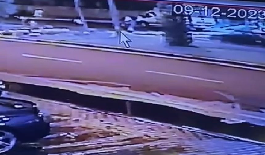 Nevşehir'de kaza anı güvenlik kamerasında