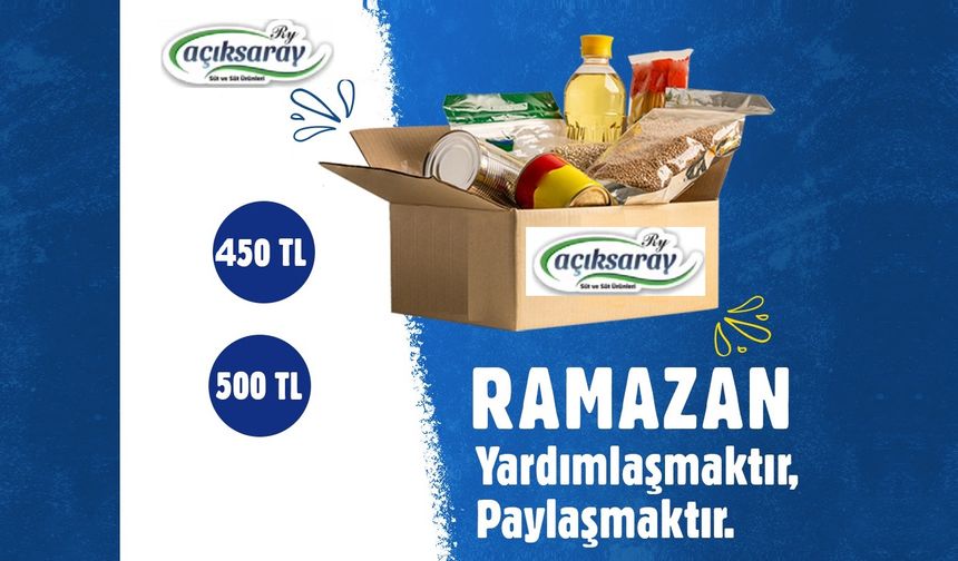 Nevşehir'in tescilli lezzeti "Açıksaray Süt ve Süt Ürünleri" İftar Paketi