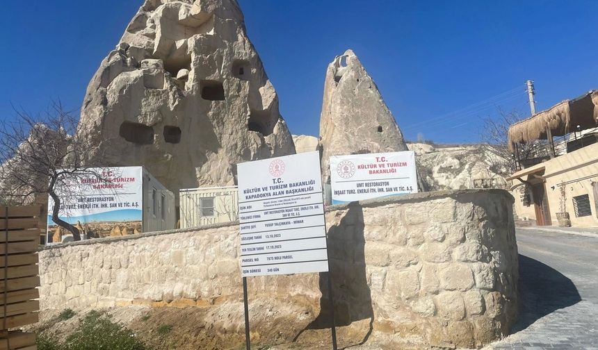 Kapadokya'da 4 peribacasının restorasyonu başladı