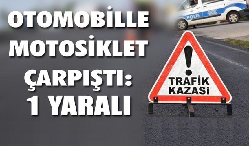 Nevşehir'de motosiklet ile otomobil çarpıştı