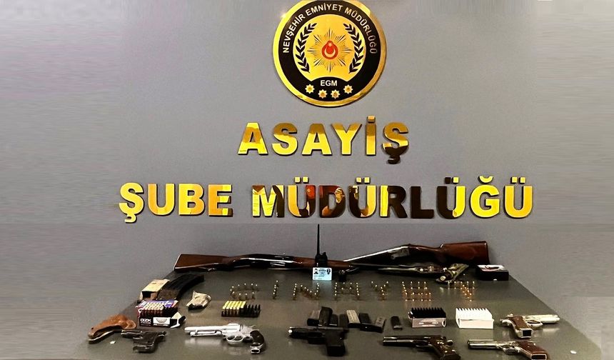Nevşehir'de silah ve mühimmat ele geçirildi