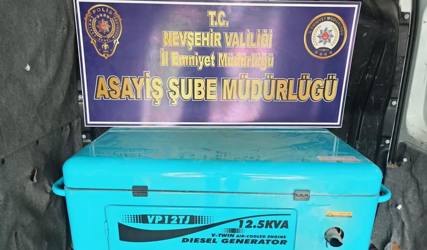 Nevşehir'de Jeneratör hırsızı 24 saat geçmeden yakalandı
