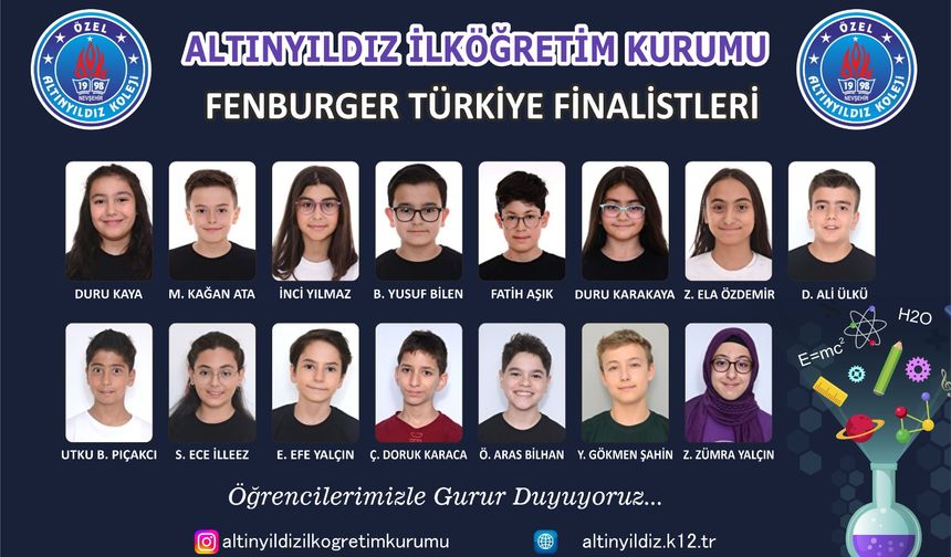 Altınyıldız ilköğretim kurumu öğrencileri Türkiye finalinde