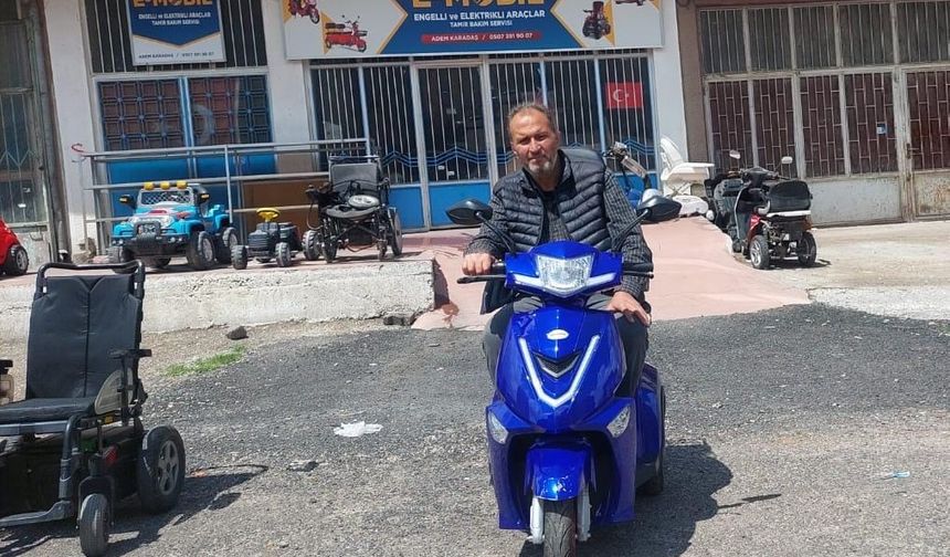 Nevşehir'de felçli vatandaşın bisiklet hayali gerçekleşti
