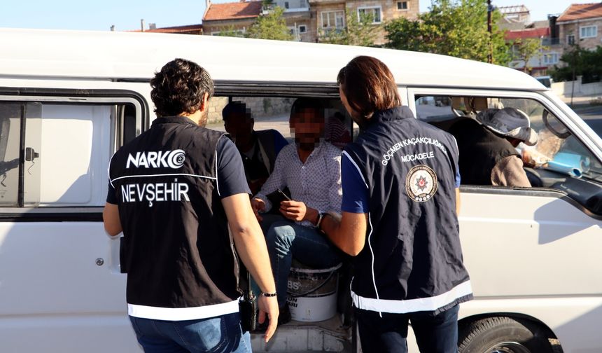 Nevşehir'de yabancı uyruklu şahıslara şok uygulama