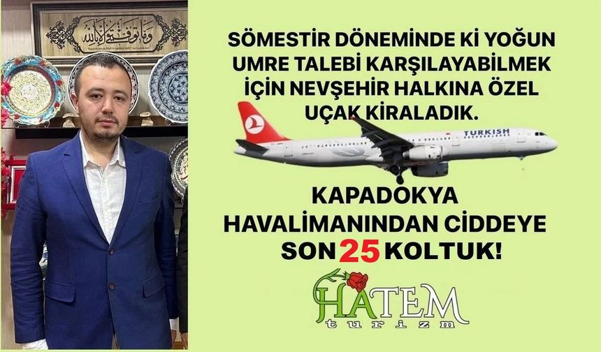 Sömestr Tatilinde Nevşehir Havalimanından Umreye direkt uçuş