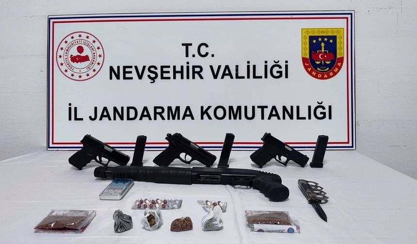 Nevşehir'de silah ve uyuşturucu ele geçirildi: 1 tutuklama