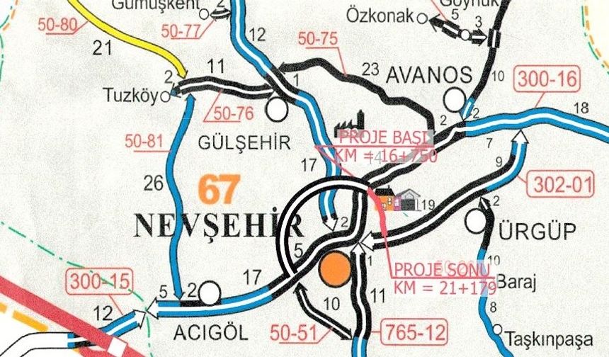 Nevşehir çevre yolu güzergahları belli oldu