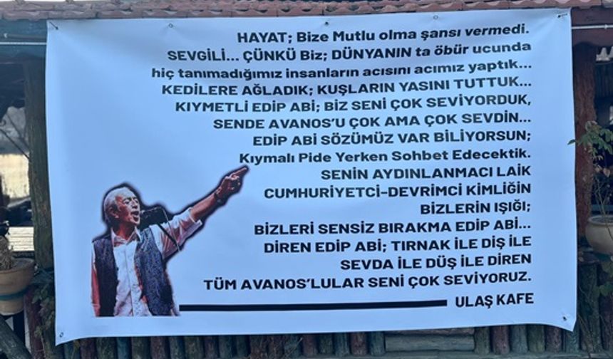 Avanos'ta Edip Akbayram için asılan pankart dikkat çekti!