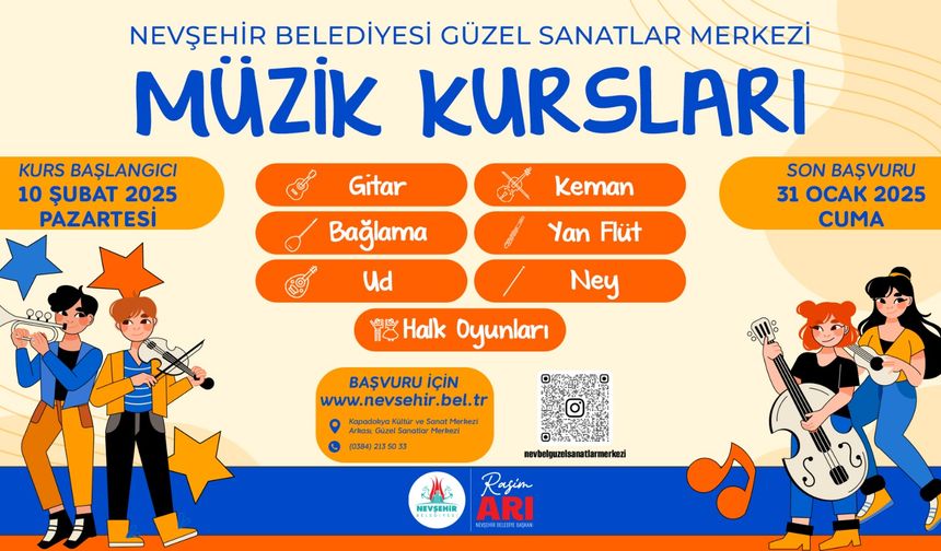 Güzel Sanatlar Merkezi’nde Müzik Kurslarımız Başlıyor