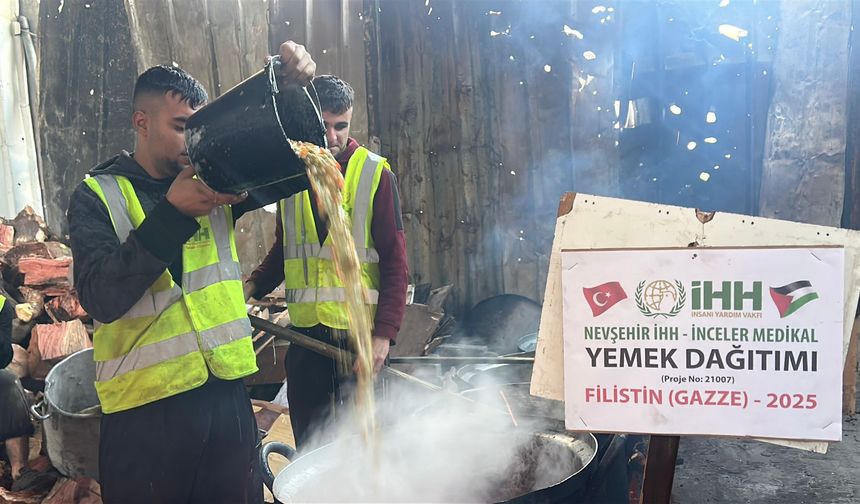 Nevşehir İHH’dan Gazze’de yemek dağıtımı