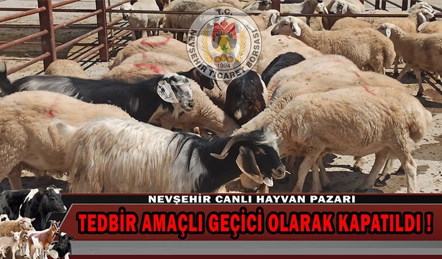 Nevşehir Hayvan Pazarı geçici olarak kapatıldı!