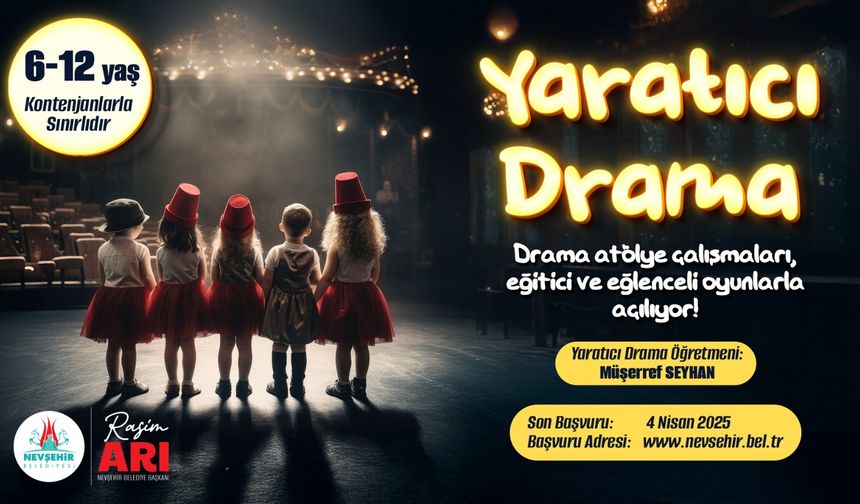 Nevşehir Belediyesi, Çocuklar İçin Yaratıcı Drama Kursu Düzenliyor