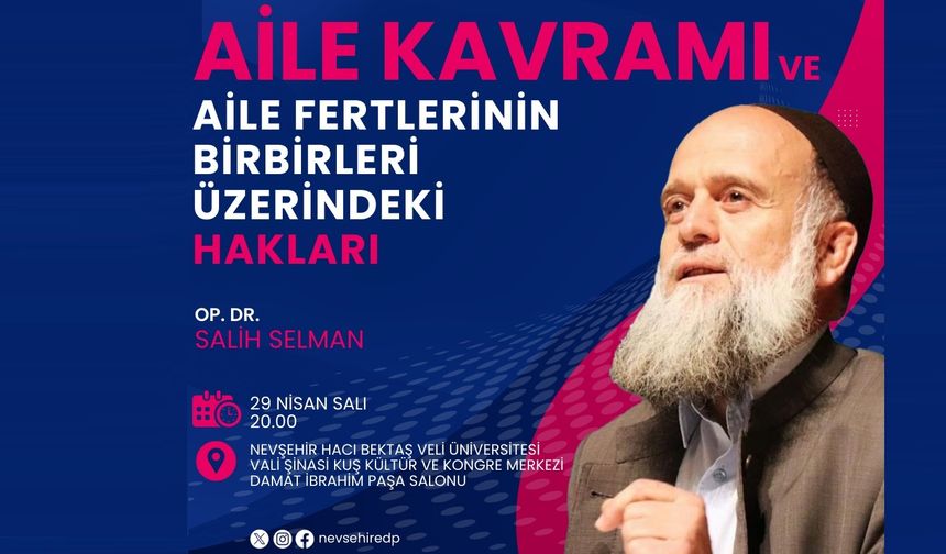 Op. Dr. Salih Selman bu akşam Nevşehirlilerle buluşacak