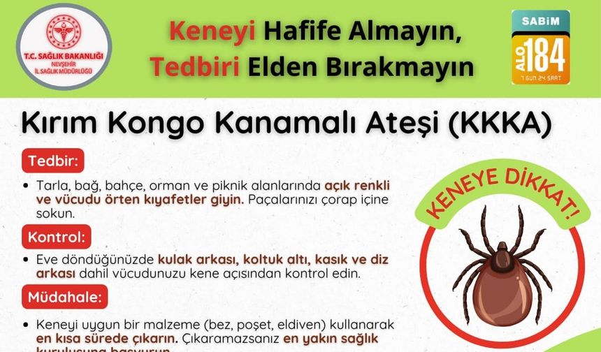 Kırım Kongo Kanamalı ateşi hastalığına dikkat