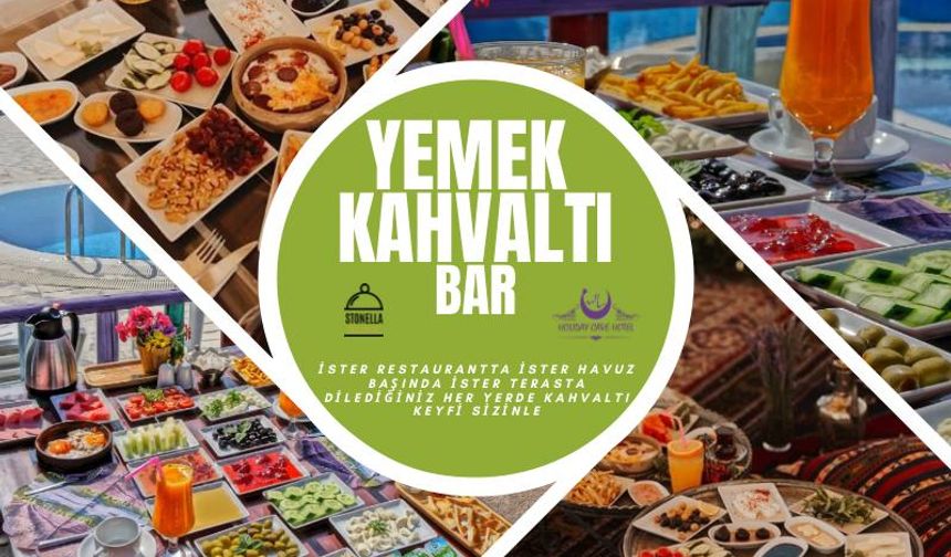 Göreme Stonella Restaurant'ta havuz başında kahvaltı keyfi!