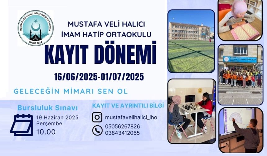 Mustafa Veli Halıcı İmam Hatip Ortaokulunda Kayıt Dönemi Başladı