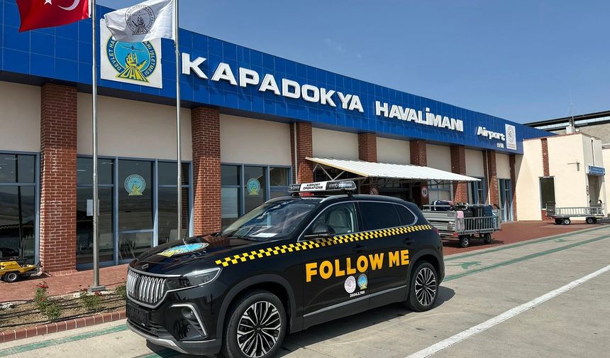 TOGG, Kapadokya Havalimanı’nda 'Follow me' aracı oldu