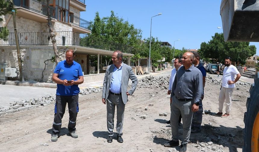 Uçhisar’da Yol Yapım Çalışmaları Başladı