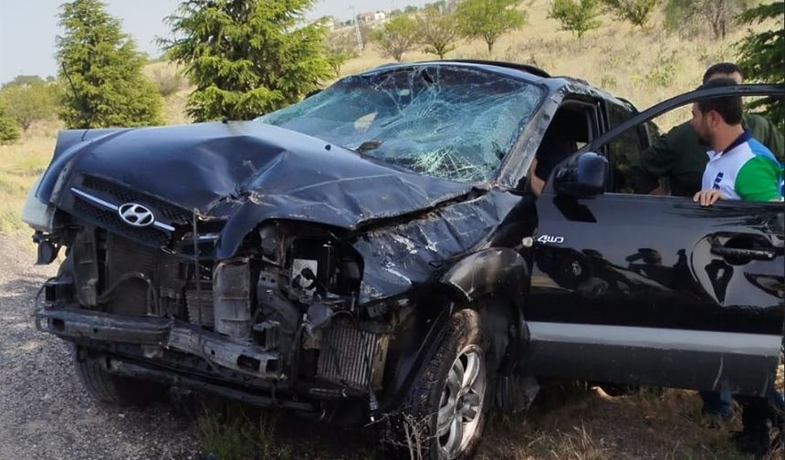 Nevşehir'de korkutan kaza: Kontrolden çıkan cip takla attı