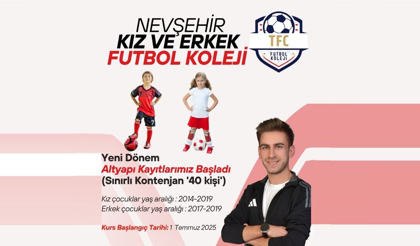 Nevşehir'de kız çocukları da artık futbol okuluna kavuşuyor!