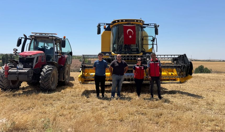 Hacıbektaş’ta buğday ve arpa hasadı tamamlandı