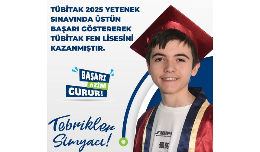 Nevşehir Simya Kolejinin Gururu Kaan Eymen Sarıkaya! TÜBİTAK Fen Lisesini Kazandı!