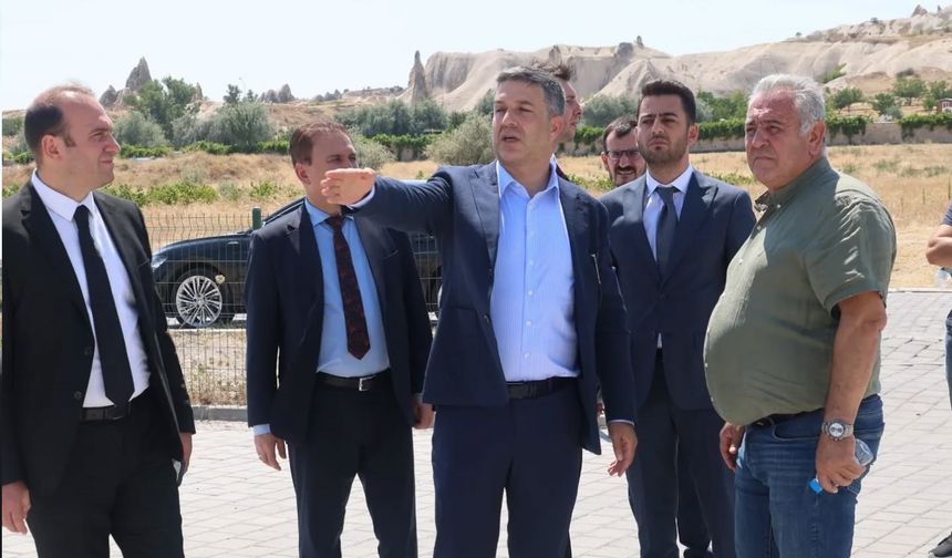 Kapadokya Alan Başkanı Aslanbay'dan Göreme’de İnceleme