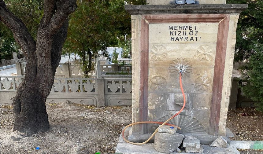 Nevşehir’de Mezarlık Çeşmesinin Taşları Kırıldı