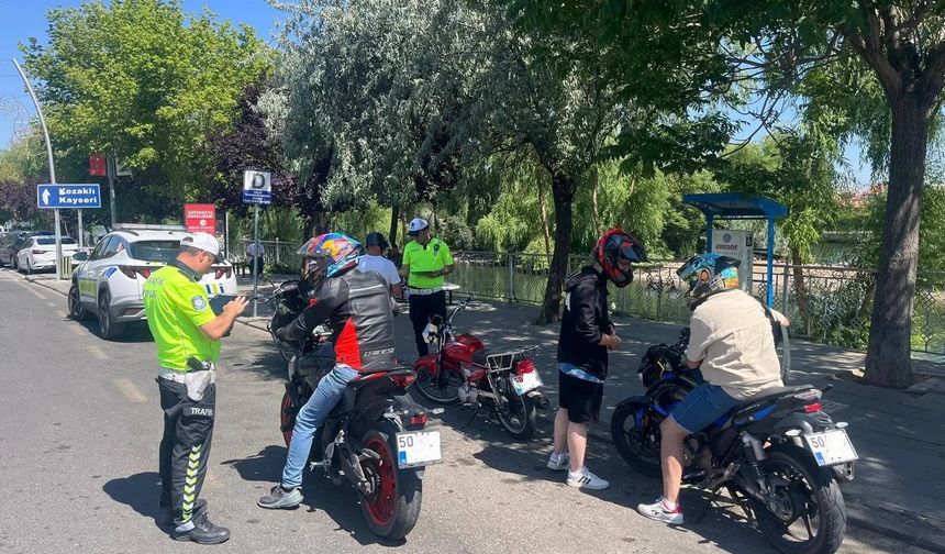 Avanos'ta "abartı egzoz ve modifiye" denetimi