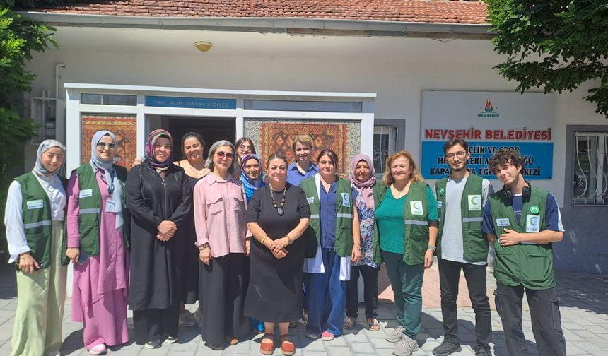 Nevşehir Yeşilay’dan Halı Kilim Atölyesi ziyareti