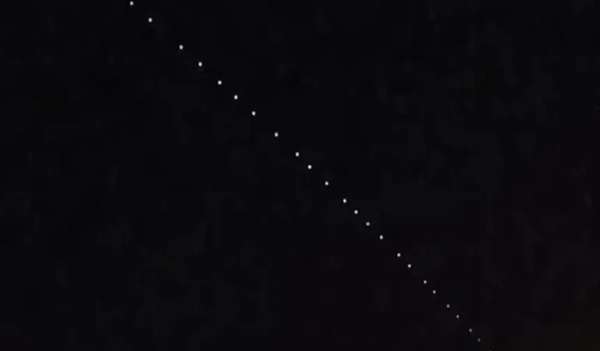 Nevşehir Semalarında Starlink Uyduları Görüntülendi