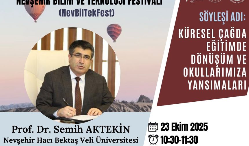 Rektör Aktekin NevBilTekFest’te Söyleşi Yapacak