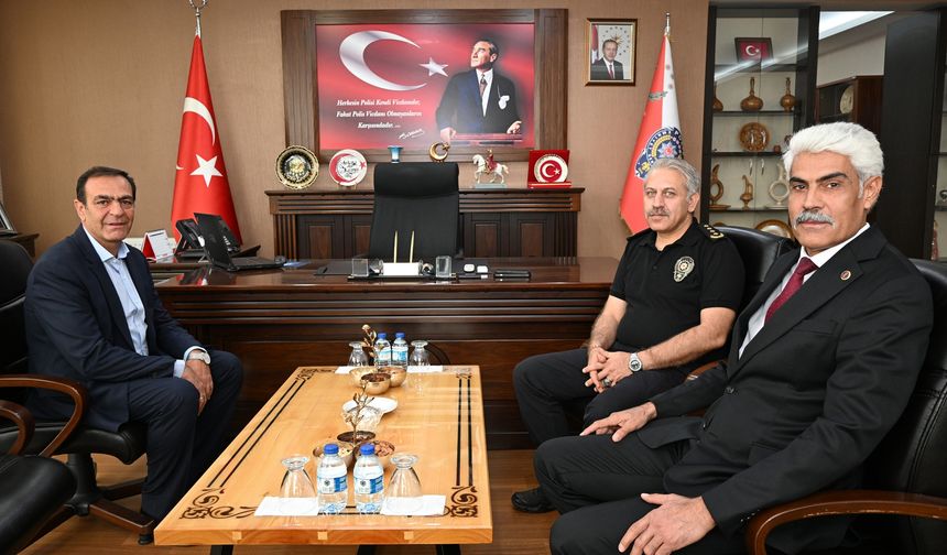 Çat ve Göre Belediye Başkanlarından Emniyet Müdürü Karaman’a Ziyaret