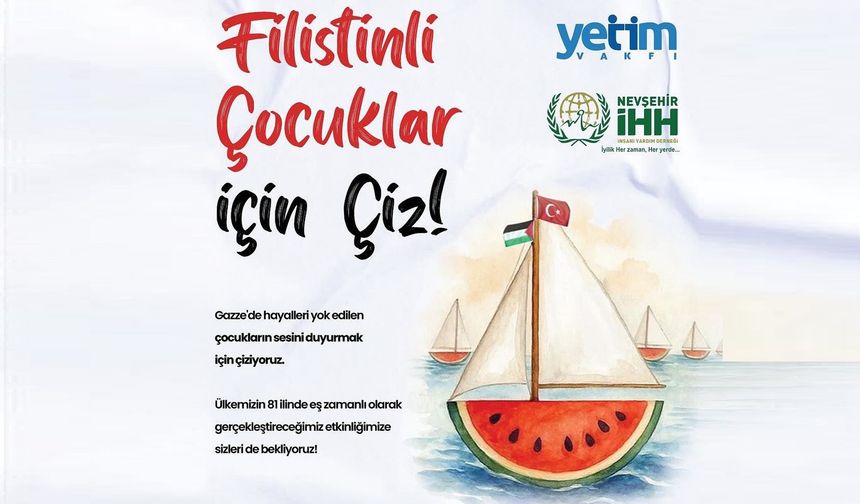 Nevşehir’de Filistinli Çocuklar İçin Çiz! Etkinliği