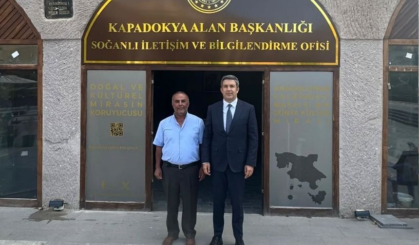 Kapadokya Alan Başkanı Aslanbay, Soğanlı’da Muhtarla Buluştu