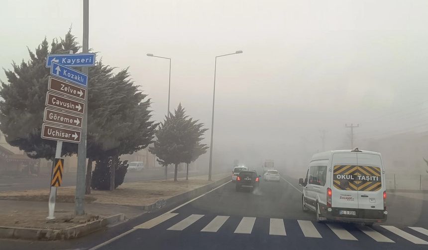 Nevşehir’de Yoğun Sis Ulaşımı Olumsuz Etkiledi