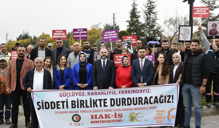 HAK-İŞ Nevşehir Kadına Şiddete ‘Omuz Omuza’ Dur Dedi
