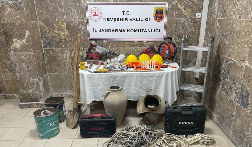 Ürgüp’te Kaçak Kazı Yapan 3 Şüpheli Yakalandı