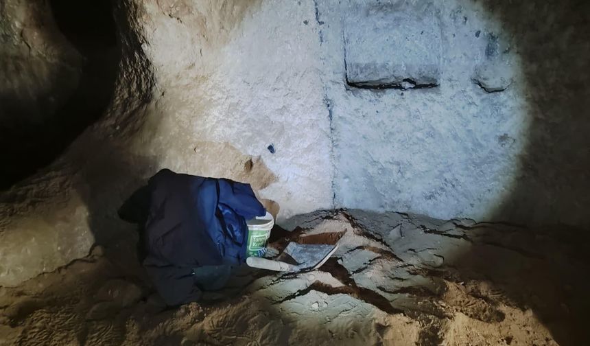 Nevşehir’de kaçak kazıya suçüstü