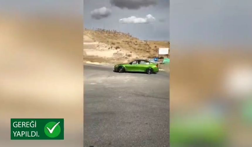 Nevşehir’de Drift Yapan Sürücüye Rekor Ceza! 65 Bin TL Ceza