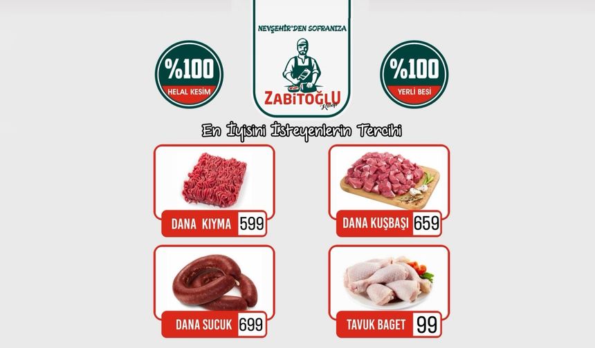 Zabitoğlu Kasap’ta İndirim Bereketi: Nevşehirli Vatandaşlar Akın Ediyor!