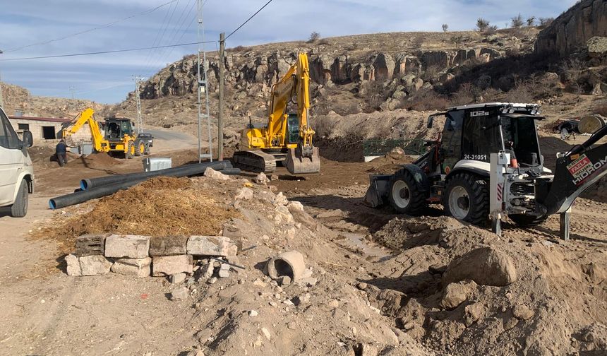 Nevşehir İl Özel İdaresi’nden Köylerde Su ve Kanal Çalışmaları