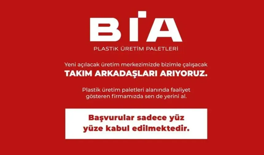 Nevşehir'de Bia Bims Palet’e 15 Çalışma Arkadaşı Aranıyor