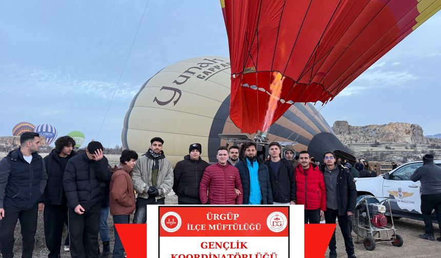 Ürgüp’te Öğrencilerin Sıcak Hava Balon Keyfi