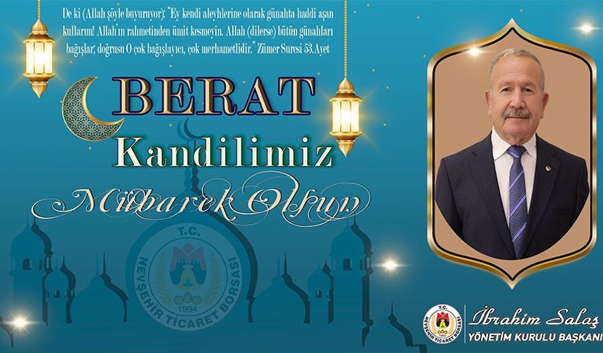 NTB Başkanı Salaş’tan Berat Kandili Mesajı