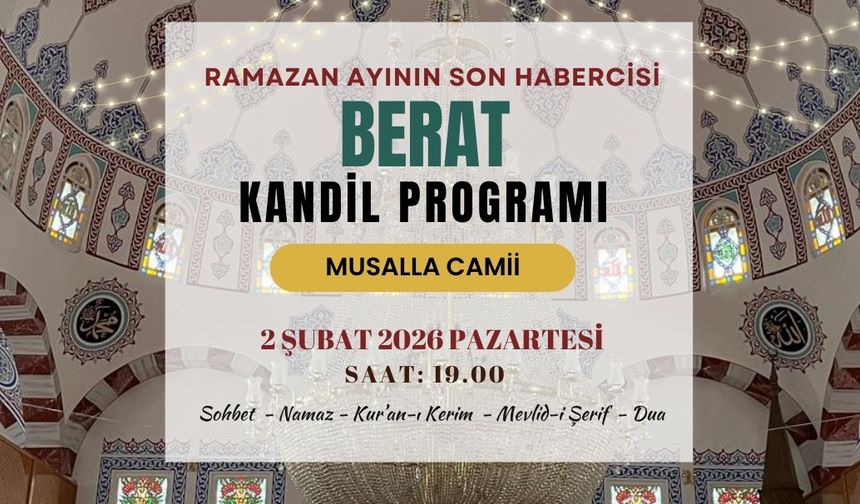 Ürgüp’te Berat Kandili programı düzenlenecek